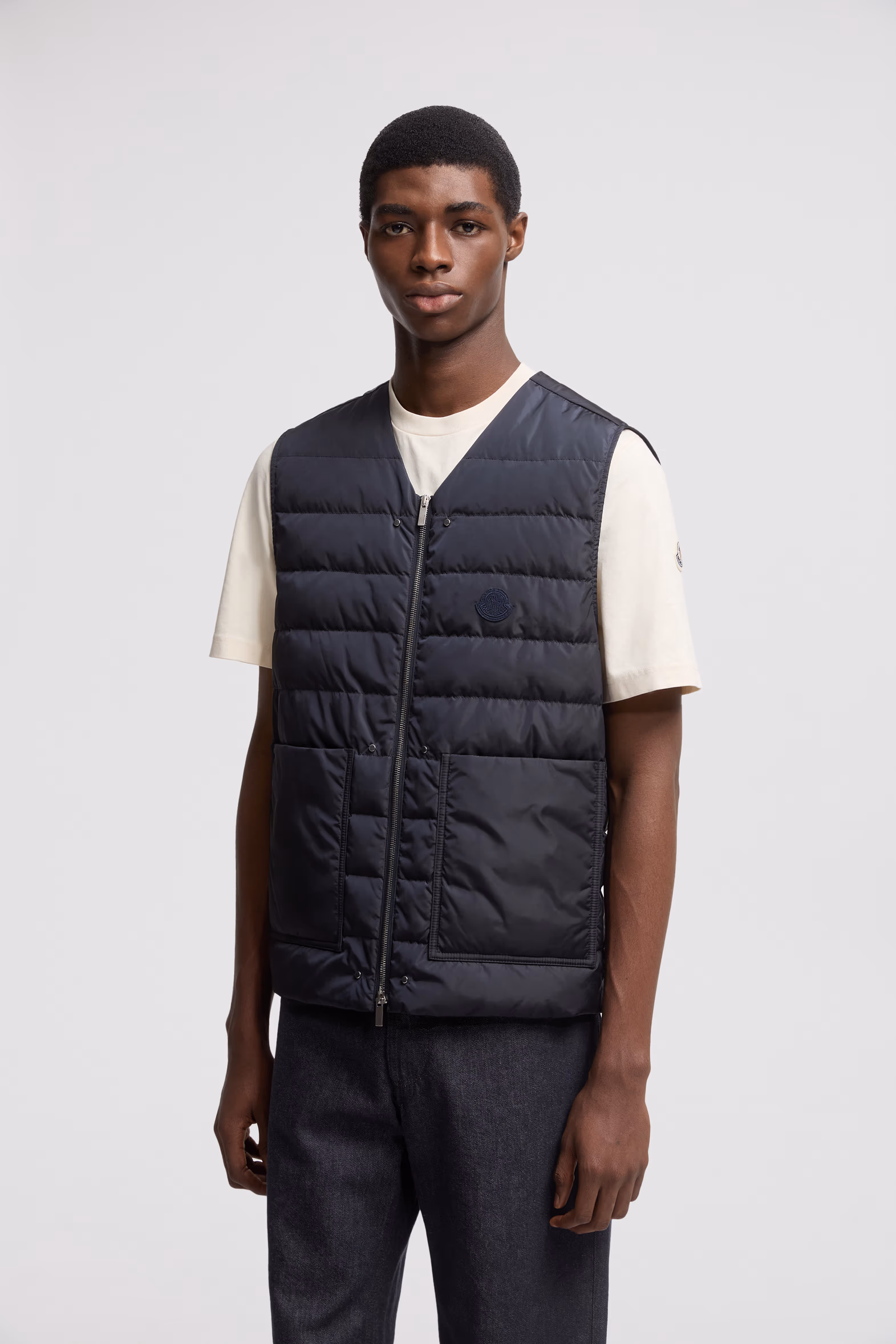 Forets 3-in-1 Denim Down Shirt Jacket Men Denim Blue Moncler 6